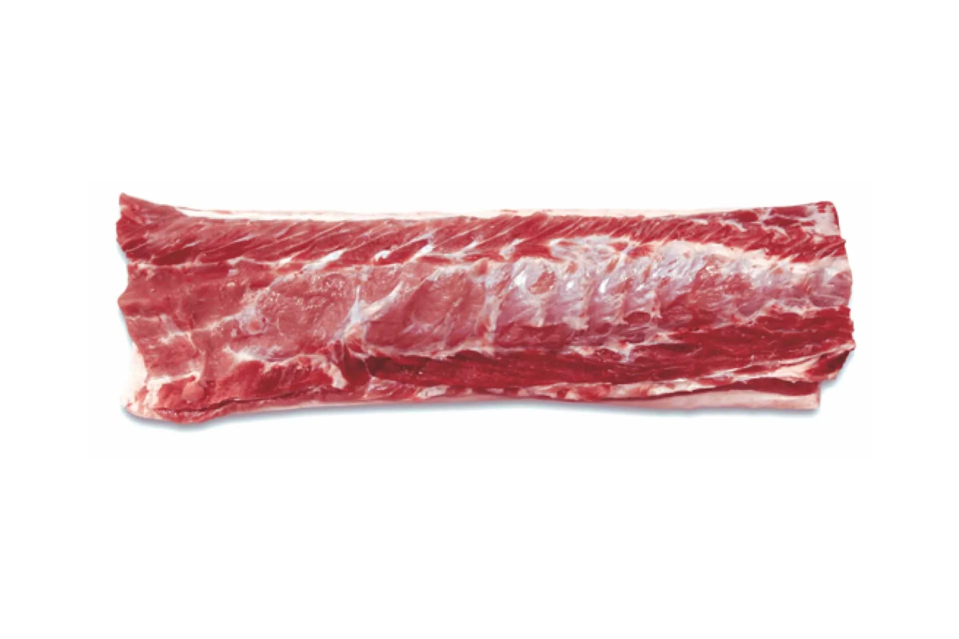 Rind On Loin (1205), boneless, rind-on, photographed on a plain white background.